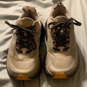 Hoka Beige and Brown Athletic Shoes